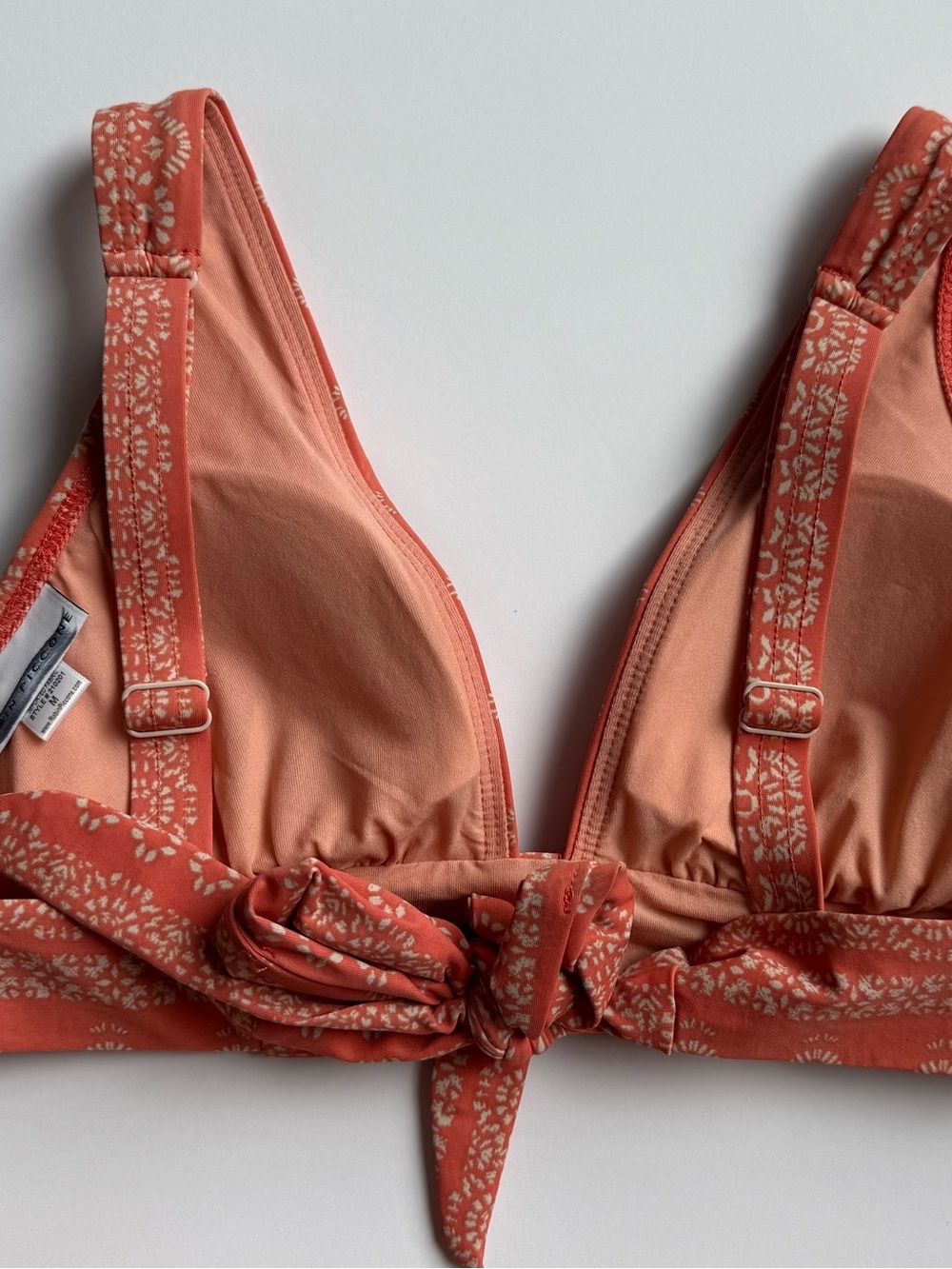 Robin Piccone Coral Floral Plunge Bralette Swim Top Isla Medium Med M NWOT - Picture 3 of 4